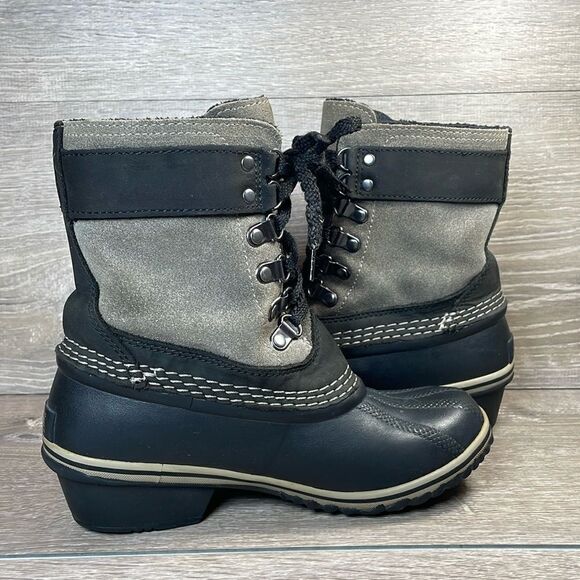 Sorel Winter Fancy Lace II Warm Waterproof Women’s Size 5 Black Kettle Boots - Picture 3 of 12